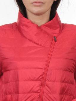 K-634 RED Куртка демисезонная стеганая женская (70 гр. холлофайбер) - Fashion фото 4