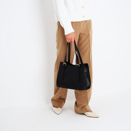 Сумка-тоут на молнии, цвет чёрный - Simaland фото 2