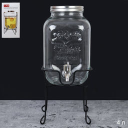 Банка с краном 4 л на подставке / 1999-4000 /уп 8/ Лимонадник