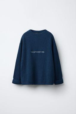 EMBROIDERED TEXT KNIT JUMPER - Zara фото 3