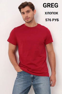 Футболка мужская короткий рукав GREG TS521 (красный)