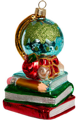 Старинный глобус (стекло) 7х5,5х12 см