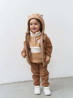 Жилет с капюшоном Беж 0+ - Bungly фото 7