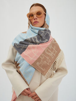 в составе  шерсть! теплый двусторонний палантин - Tantino фото 6