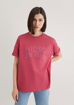 Mavi Logo Bask?l? Pembe Tisort  фото 2