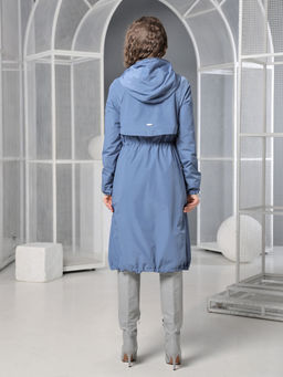 25132 Плащ серо-синий - Dizzyway фото 3