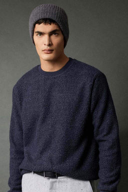 Regular Fit Bisiklet Yaka Basic Duz Pelus Sweatshirt - Defacto фото 3