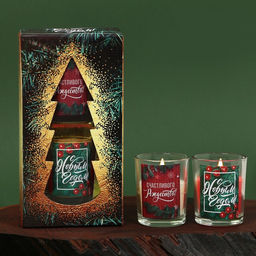 Набор свечей ароматических в стакане С Новым годом!, 2 шт., ваниль - Сима-ленд фото 2