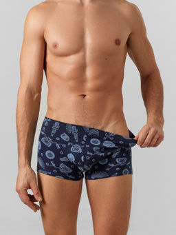 Цена за 2 штуки! ТРУСЫ МУЖСКИЕ мотодетали на глубоком синем 411216