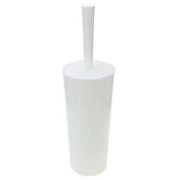 Ерш унитазный пластмассовый "Стар" д11см, h38см, с подставкой h24см, белый (Россия)