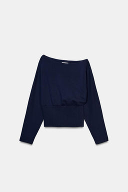 SUDADERA ASIM?TRICA ALGOD?N / Marino - Zara фото 5