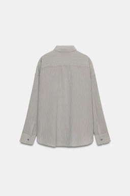 ZW COLLECTION STRIPED FLOWING SHIRT - Zara фото 17
