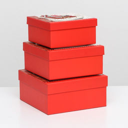 Набор коробок 3 в 1 15,5х15,5х7,5 18х18х8,5 20х20х9,5 см. - Simaland фото 2