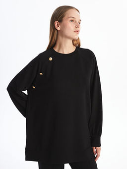 Bisiklet Yaka Kad?n Sweatshirt Tunik