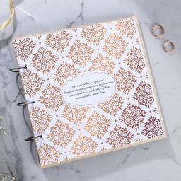 Книга пожеланий на свадьбу, в деревянной обложке «Резная»