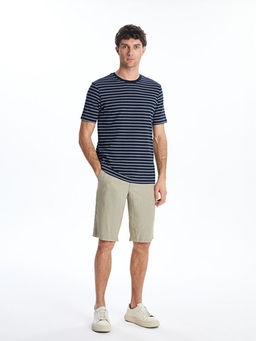 Bisiklet Yaka ?izgili Erkek Ti??rt