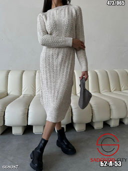 Платье женское осеннее вязанное