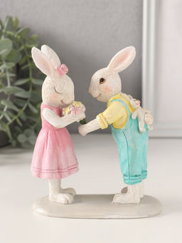 Фигурка полистоун Зайчата. Первое свидание, 11?5?14 см