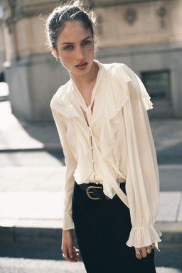 Blusa con volantes - H&m фото 4