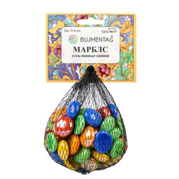 Blumentag GLG-06/17 МАРБЛС камни стеклянные 17 - 19 мм 6 х 340 г  10 г №02 ассорти  фото 4