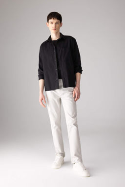 Gabardin Chino Kanvas Pantolon Regular Fit Fermuar Cepli Duz Paca - Defacto фото 3