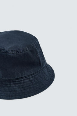 SOMBRERO BUCKET LAVADO / Marino - Zara фото 5