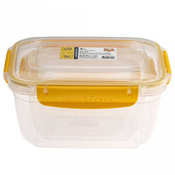 Контейнер для продуктов пластмассовый Мастер набор 3шт: 0,5л, 1л, 1,8л, прямоугольный, с клипсами, воздухонепроницаемый (герметичный), глубокий, съемный силиконовый уплотнитель, подходит для СВЧ (Россия) - Домашняя мода фото 7