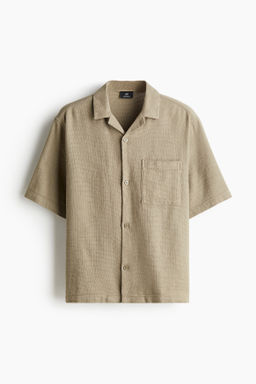 Camisa resort con textura Regular Fit