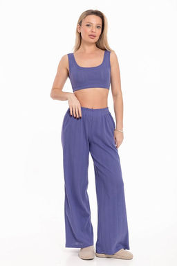 Топ из рибаны М325435с сиреневый - Елена фото 5