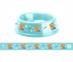 Цена за 3 шт. Миска пластиковая "МОЙ БРО - Любитель рыбки!, цвет мятный 21*6,5см (логотип на миске) 700мл