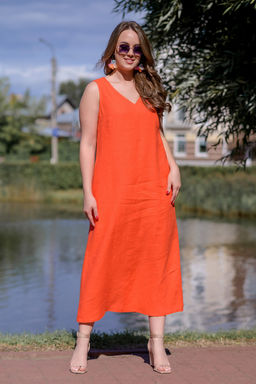 Сарафан платье 100% лен А-силуэт