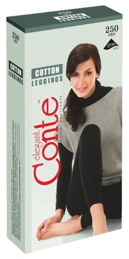 Cotton Leggings 250 XL (32/1) - nero - Conte elegant фото 2