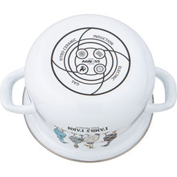 НАБОР КАСТРЮЛЬ AGNESS ЭМАЛИРОВАННЫХ СЕРИЯ FAMILY FARM, 6ПР. 1,5/2,8/3,6Л, 16Х10/20Х12/22Х13СМ  фото 5