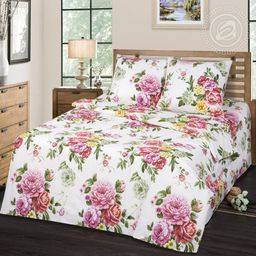 Лоскутная мозаика розовый комплект постельного белья АРТПОСТЕЛЬ-Бязь-Бязь 220 см.