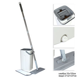 Ведро с вертикальным отжимом и шваброй МОП 2 насадки арт. Z2 (715571)