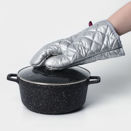 Набор прихваток Доляна «Профи», 2 шт., 30×16×2 см, серый