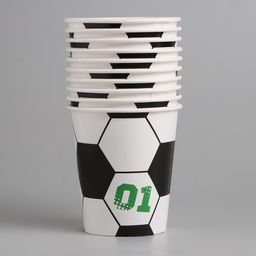 Цена за 10 шт. Стакан бумажный Футбол, 250 мл - Страна карнавалия фото 3