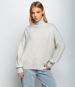 Свитер #КТ2587 (1), светло-серый