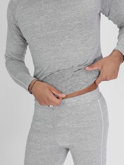 Комплект мужского термобелья без начеса светло-серого цвета 2214SS - FUYOUKAI фото 9