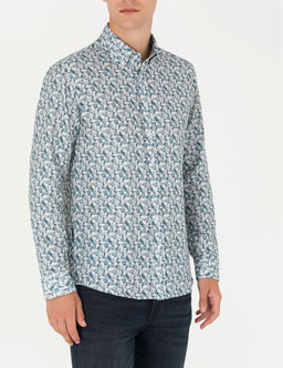 Petrol Slim Fit Uzun Kollu G_mlek - Pierre cardin фото 6