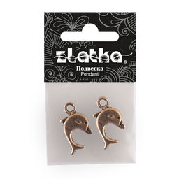 Zlatka Подвеска MFP-27 дельфин 10 х 2 шт СК/Распродажа под античную медь  фото 3
