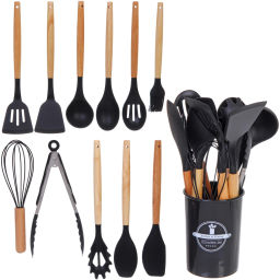 Набор кухонных принадлежностей 12шт "Felicita" черный
