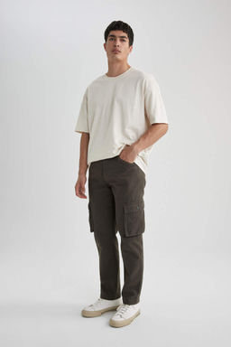 Брюки прямого кроя с нормальной талией и нормальной талией - Defacto фото 4