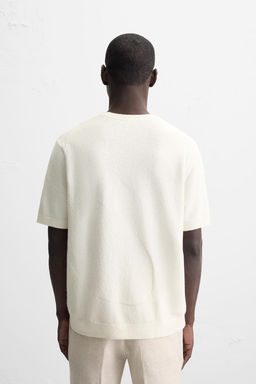 WAVE JACQUARD KNITTED T-SHIRT - Zara фото 3