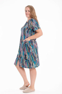 Халат М31969зч зеленый/черный - Елена фото 3