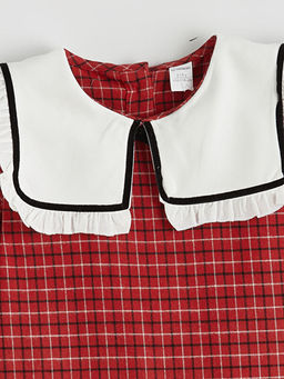 Bebe Yaka Ekose K?z ?ocuk Elbise