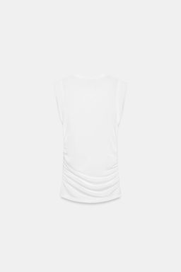 TOP FRUNCES LATERALES / Blanco roto - Zara фото 6
