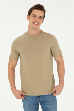 Мужская базовая футболка цвета хаки