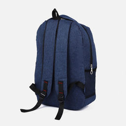 Рюкзак мужской на молнии, 3 наружных кармана, цвет синий - Simaland фото 2