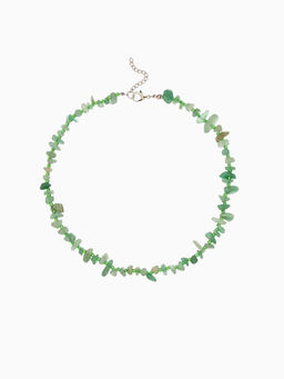 Ожерелье из камня, 45 см, зелёное